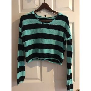 SOLD Erik + Lani Crop Striped Sweater